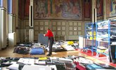 Mappenabgabe in der Aula der HFBK Hamburg
