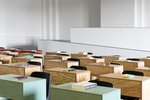 Bibliothek für Gesellschaftsdesign im Rahmen der Ausstellung »Some Shapes of Things to Come« im Kunstverein Harburger Bahnhof, 2018; Foto: kvhbf