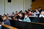 Audience of Ahlam Shibli's lecture; photo: Imke Sommer