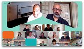 James Andrews (links) und Prem Krishnamurthy im Gespräch am 1. Juli 2020
