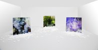 Ausstellungsansicht Klasse Anselm Reyle: Daniel Eckholdt, Triptiychon der Selbst